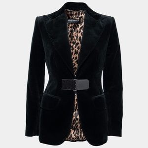 Dolce & Gabbana Velvet Vintage Velcro Front Balzer - image 1